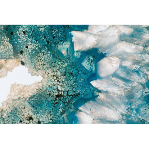 Sliced rock crystals Black Modern Wood Framed Art Print by Muench, Zandria