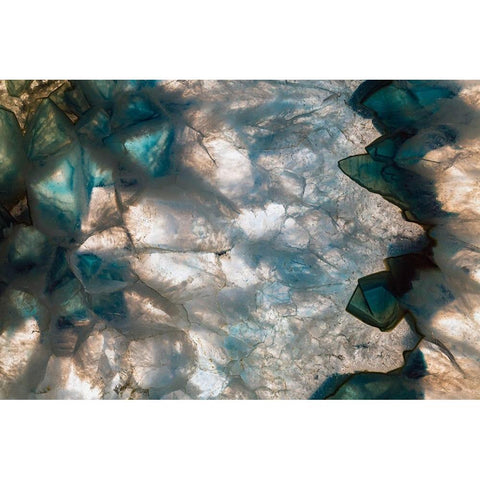 Sliced rock crystals Gold Ornate Wood Framed Art Print with Double Matting by Muench, Zandria