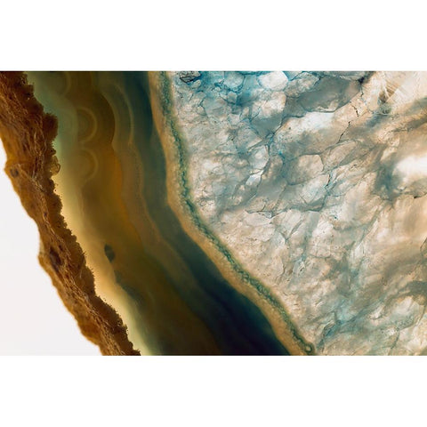Sliced rock crystals Gold Ornate Wood Framed Art Print with Double Matting by Muench, Zandria