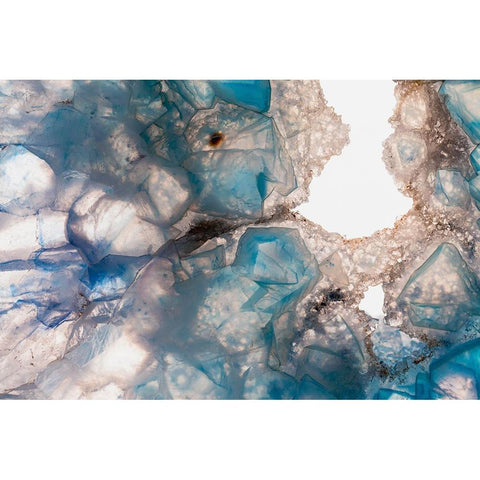 Sliced rock crystals Gold Ornate Wood Framed Art Print with Double Matting by Muench, Zandria