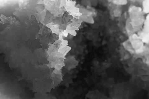 Quartz crystals White Modern Wood Framed Art Print with Double Matting by Muench, Zandria