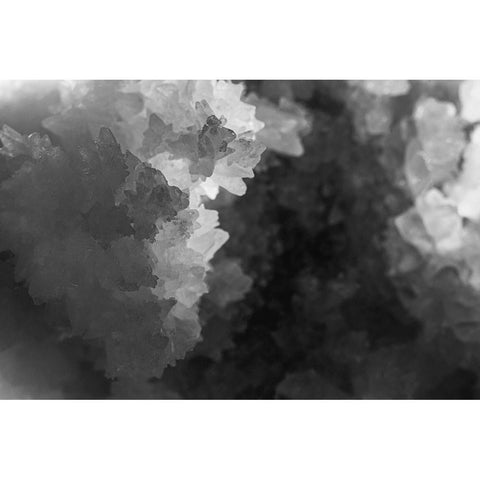 Quartz crystals Black Modern Wood Framed Art Print by Muench, Zandria