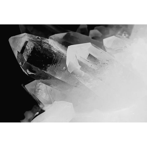 Quartz crystals Black Modern Wood Framed Art Print with Double Matting by Muench, Zandria