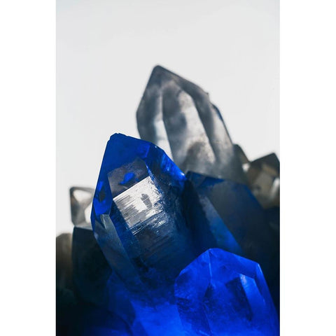 Quartz crystals Black Modern Wood Framed Art Print by Muench, Zandria