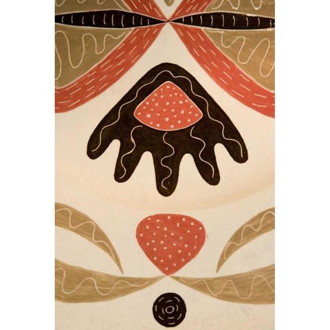 French Polynesia, Society Isl Designs on a plate Gold Ornate Wood Framed Art Print with Double Matting by Kaveney, Wendy