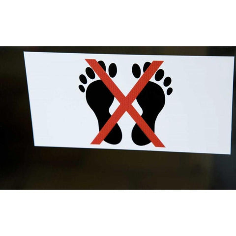 French Polynesia,Tahiti, Papeete No Bare Feet Gold Ornate Wood Framed Art Print with Double Matting by Kaveney, Wendy