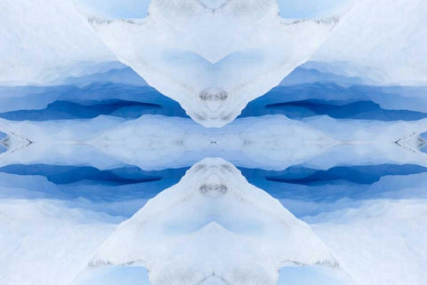 Argentina, Patagonia Abstract of glacier ice Black Ornate Wood Framed Art Print with Double Matting by Kaveney, Wendy