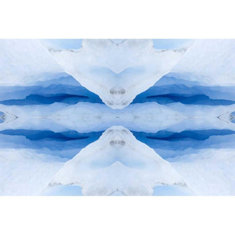 Argentina, Patagonia Abstract of glacier ice Gold Ornate Wood Framed Art Print with Double Matting by Kaveney, Wendy