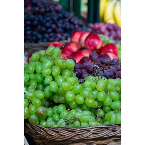 Argentina-Buenos Aires San Telmo Market-aka Mercado San Telmo Fresh fruit Black Modern Wood Framed Art Print by Hopkins, Cindy Miller