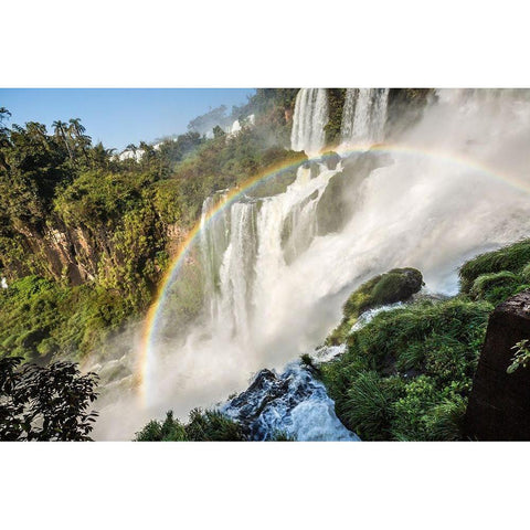 Argentina-Iguazu Falls,-Iguazu Falls National Park- Gold Ornate Wood Framed Art Print with Double Matting by Jaynes Gallery