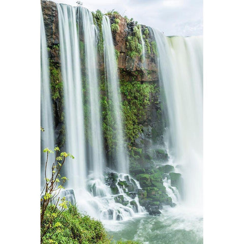 Brazil-Iguazu Falls Landscape of waterfalls  Black Modern Wood Framed Art Print by Jaynes Gallery