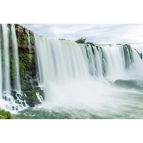 Brazil-Iguazu Falls Landscape of waterfalls  Black Modern Wood Framed Art Print by Jaynes Gallery