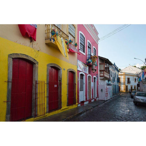 Historic Building - Olinda Black Modern Wood Framed Art Print with Double Matting by Su, Keren