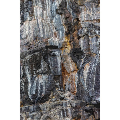 Pattern in rock cliffs of Genovesa Island-Galapagos Islands-Ecuador Black Modern Wood Framed Art Print with Double Matting by Jones, Adam