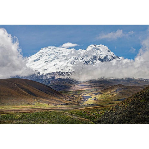 Antisana volcano-Antisana National Park-Ecuador Black Modern Wood Framed Art Print by Jones, Adam
