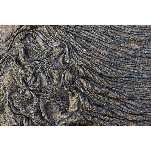 Recent Pahoehoe lava flow-Sullivan Bay-Santiago Island-Galapagos Islands-Ecuador White Modern Wood Framed Art Print by Jones, Adam