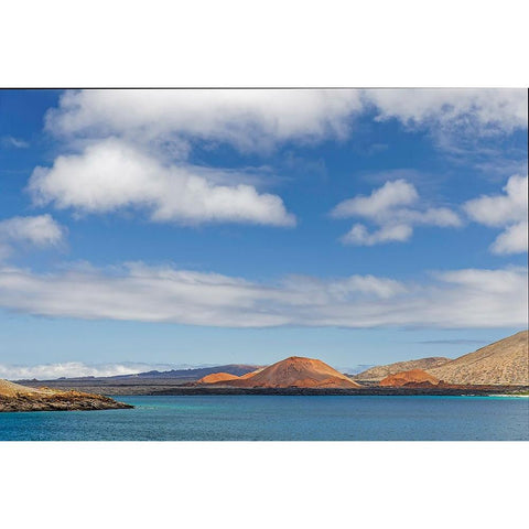 Shoreline of Santiago Island-Galapagos Islands-Ecuador Black Modern Wood Framed Art Print by Jones, Adam