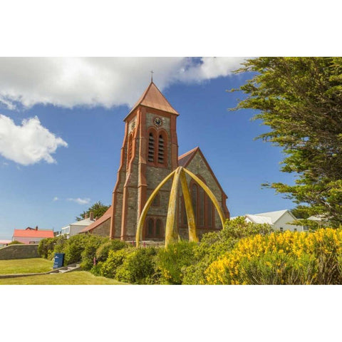 East Falkland, Stanley Christ Church Cathedral Black Modern Wood Framed Art Print by Illg, Cathy and Gordon