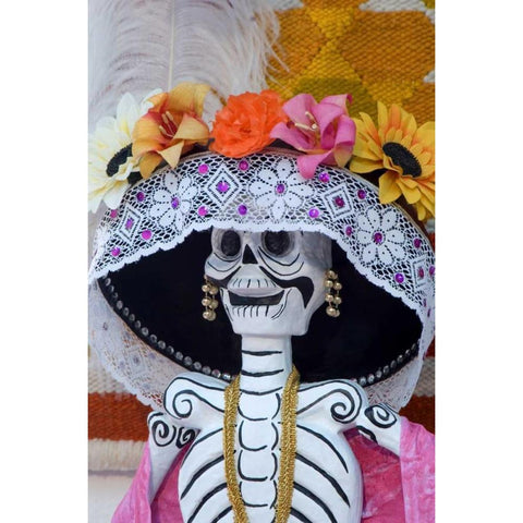 Mexico, Skeleton at Day of The Dead festival Gold Ornate Wood Framed Art Print with Double Matting by Rotenberg, Nancy