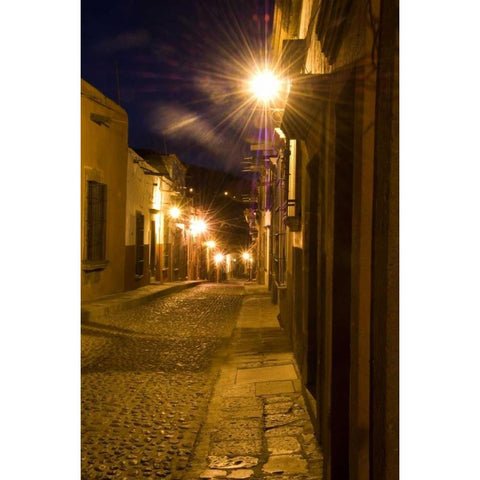 Mexico, San Miguel de Allende, Street scene White Modern Wood Framed Art Print by Rotenberg, Nancy