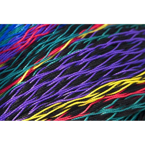 Mexico, Puerto Vallarta Patterns in fishing nets Black Modern Wood Framed Art Print with Double Matting by Ross, Nancy ,  Steve