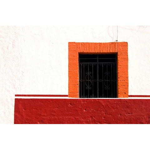 Mexico, Cabo San Lucas Detail of window Black Modern Wood Framed Art Print with Double Matting by Ross, Nancy ,  Steve