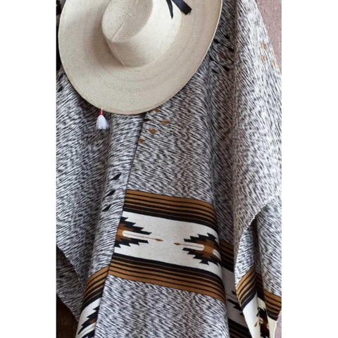 Mexico, San Miguel de Allende Hat and serape Black Modern Wood Framed Art Print by Paulson, Don