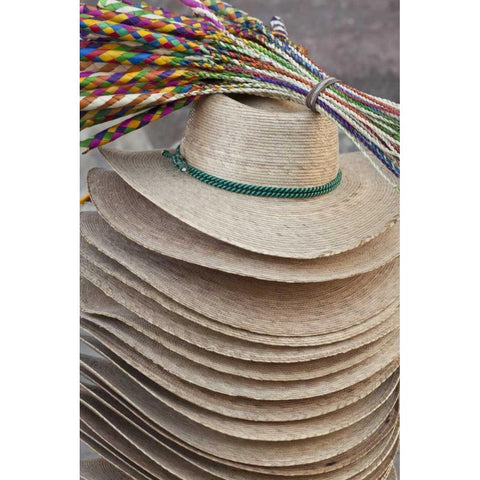 Mexico Hats for sale in the Jardin White Modern Wood Framed Art Print by Paulson, Don