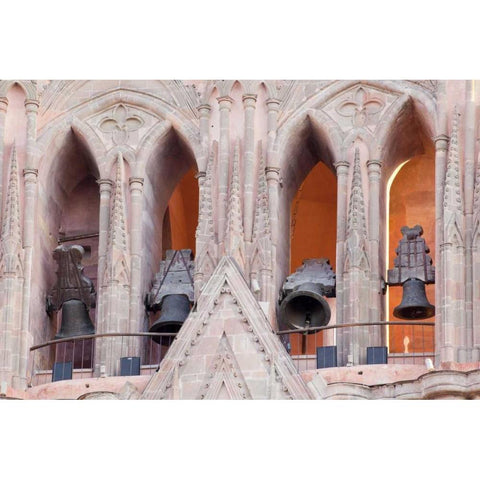 Mexico, San Miguel de Allende Church belfry White Modern Wood Framed Art Print by Paulson, Don
