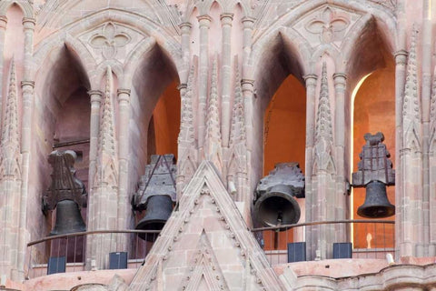 Mexico, San Miguel de Allende Church belfry Black Ornate Wood Framed Art Print with Double Matting by Paulson, Don