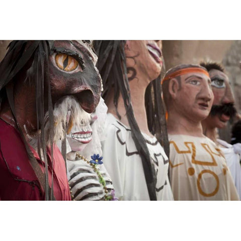 Mexico, San Miguel de Allende Parade costumes Black Modern Wood Framed Art Print by Paulson, Don