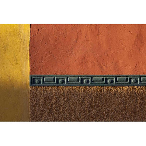 Mexico Contrasts in painted wall Black Modern Wood Framed Art Print with Double Matting by Paulson, Don