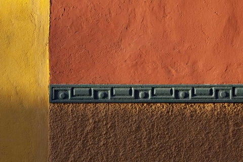 Mexico Contrasts in painted wall White Modern Wood Framed Art Print with Double Matting by Paulson, Don