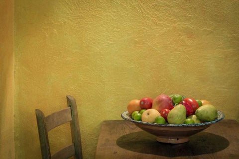 Mexico, San Miguel de Allende Fruit bowl White Modern Wood Framed Art Print with Double Matting by Paulson, Don