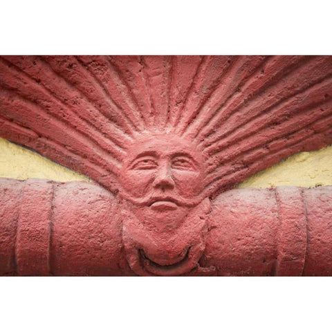 Mexico Detail of wall decoration Black Modern Wood Framed Art Print by Paulson, Don