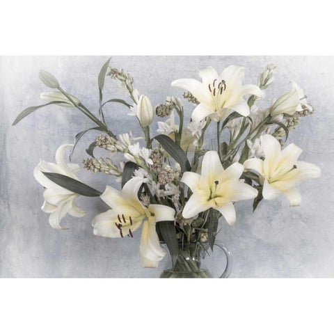 Mexico Flower arrangement with lilies Black Modern Wood Framed Art Print by Paulson, Don