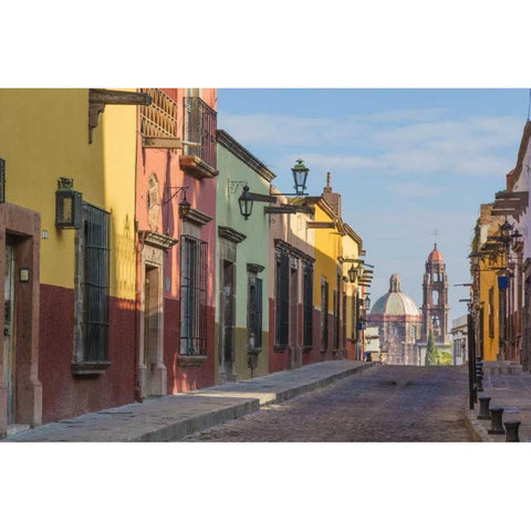 Mexico, San Miguel de Allende Street scene Gold Ornate Wood Framed Art Print with Double Matting by Paulson, Don