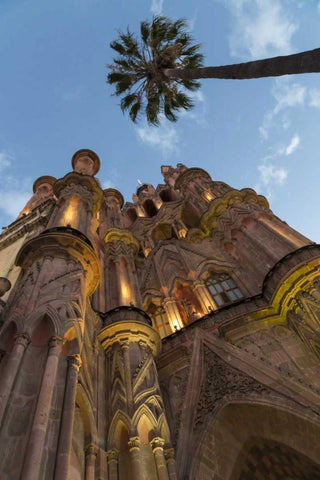 Mexico Parroquia de San Miguel Arcangel church White Modern Wood Framed Art Print with Double Matting by Paulson, Don