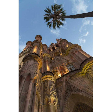 Mexico Parroquia de San Miguel Arcangel church Black Modern Wood Framed Art Print with Double Matting by Paulson, Don
