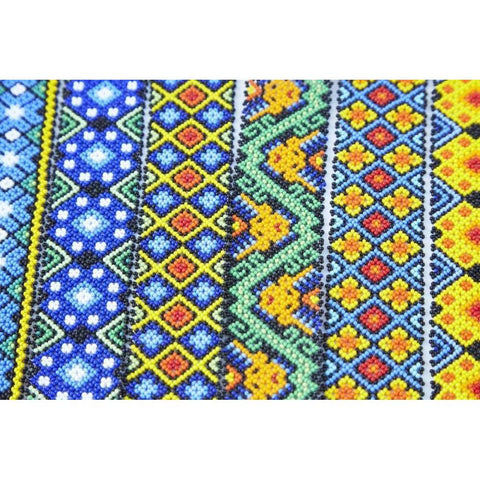 Mexico, Jalisco Beaded bracelets for sale Black Modern Wood Framed Art Print by Ross, Steve