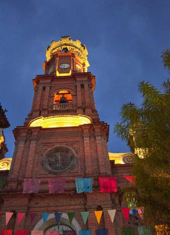Mexico Exterior of Our Lady of Guadalupe church Black Ornate Wood Framed Art Print with Double Matting by Ross, Steve