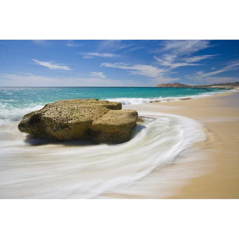 Mexico, Cabo San Lucas Ocean shore landscape Black Modern Wood Framed Art Print with Double Matting by Delisle, Gilles