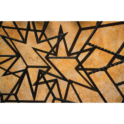 Iron Grillwork and Shadows - Puerto Vallarta - Mexico Black Modern Wood Framed Art Print with Double Matting by Merrill Images