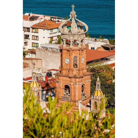 Our Lady of Guadalupe-Puerto Vallarta-Jalisco-Mexico Black Modern Wood Framed Art Print by DeFreitas, Michael