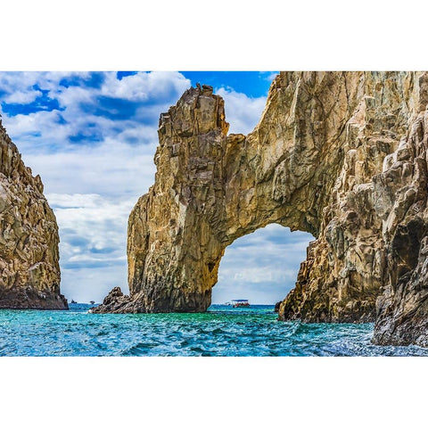 El Archo-Los Cabos-Cabo San Lucas-Baja Mexico White Modern Wood Framed Art Print by Perry, William