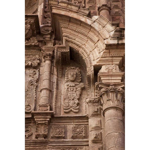 Peru, Cuzco Iglesia de la Compania de Jesus Black Modern Wood Framed Art Print by Kaveney, Wendy