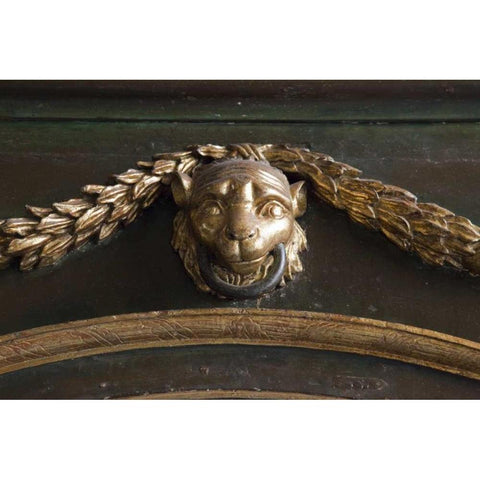 Peru, Lima Lions head in the Basilica Cathedral Gold Ornate Wood Framed Art Print with Double Matting by Kaveney, Wendy