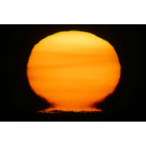 AK, Homer Sun at sunset distorted Black Modern Wood Framed Art Print by Morris, Arthur
