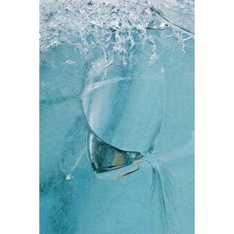AK, Inside Passage Pattern in ice on glacier Black Modern Wood Framed Art Print with Double Matting by Rotenberg, Nancy