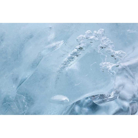 AK, Glacier Bay NP, McBride Glacier Ice detail White Modern Wood Framed Art Print by Paulson, Don